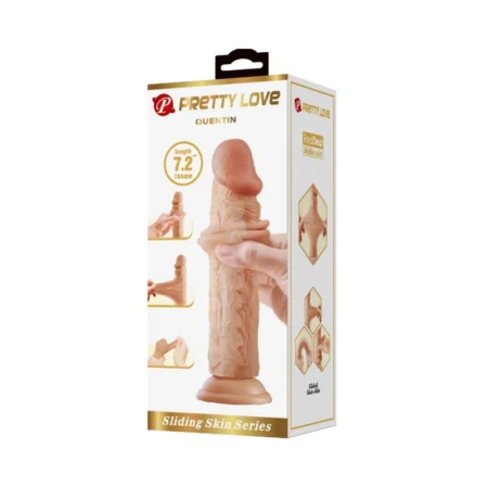 Ρεαλιστικό ομοίωμα πέους PRETTY LOVE - QUENTIN REALISTIC DILDO 18 CM FLESH