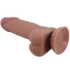 Ρεαλιστικό ομοίωμα πέους PRETTY LOVE - SLIDING SKIN SERIES REALISTIC DILDO WITH SLIDING SKIN SUCTION CUP 19.4 CM BROWN