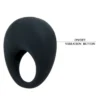 Δακτύλιος πέους με δόνηση PRETTY LOVE - TRAP VIBRATOR RING BLACK