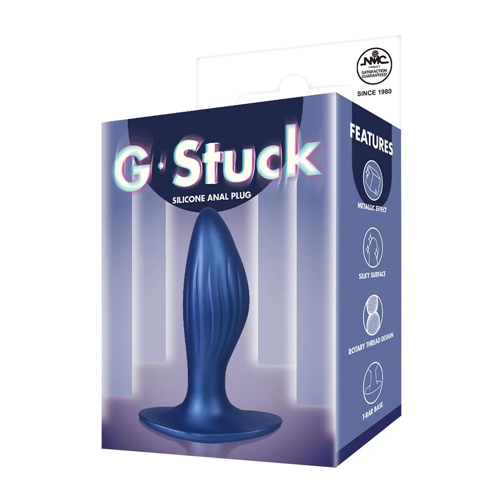 Πρωκτική σφήνα 4.5 Inch silicone Anal Plug Metallic Blue NMC