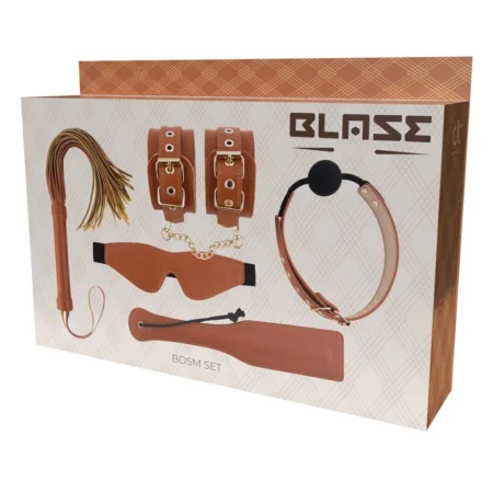 BDSM Σετ Elite Bdsm Set Cognac Vegan Leather DREAMTOYS BLAZE