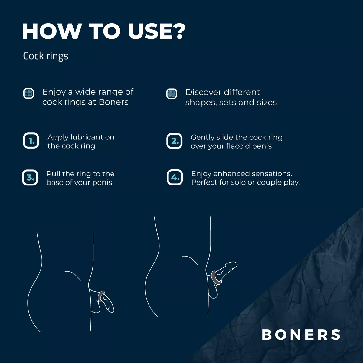 Δακτύλιος πέους Boners Double Design Cock Ring