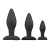 Σετ 3 πρωκτικών σφηνών Black Silicone Buttplug Set - Easytoys Anal Collection