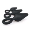 Σετ 3 πρωκτικών σφηνών Black Buttplugs With Pull Ring - Set - Easytoys Anal Collection