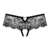 Γυναικείο σλιπ με ανοιχτό καβάλο Christine - Crotchless Slip Sierra - Black