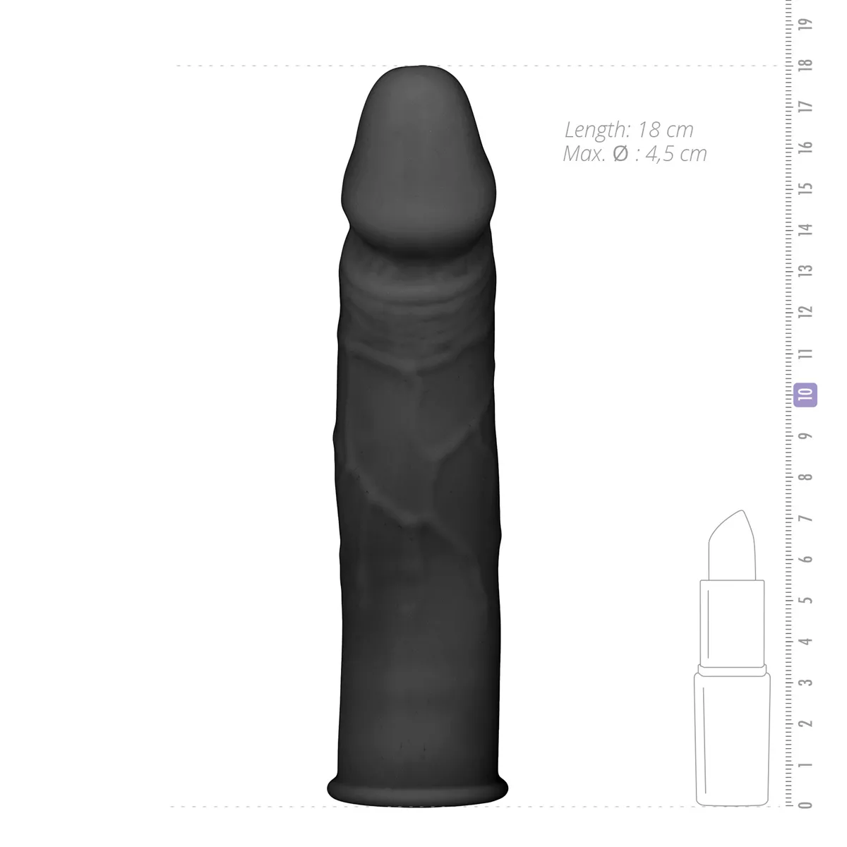 Κάλυμμα επιμήκυνσης πέους The Extender Sleeve - Black - Easytoys Men Only