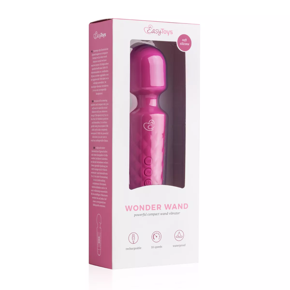 Δονητής μασάζ EasyToys Mini Wand Vibrator - Pink - Easytoys Wand Collection