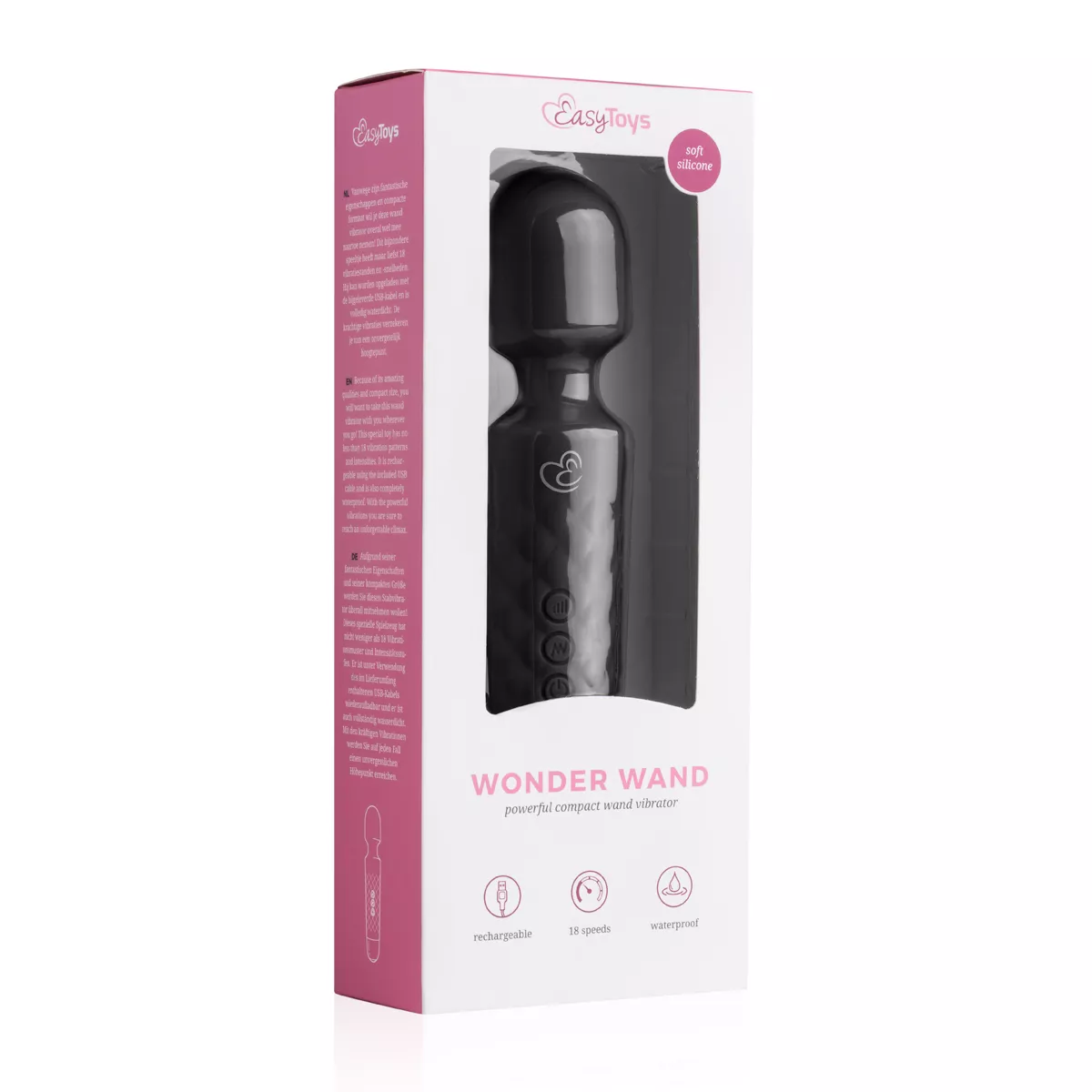 Δονητής μασάζ EasyToys Mini Wand Vibrator - Black - Easytoys Wand Collection