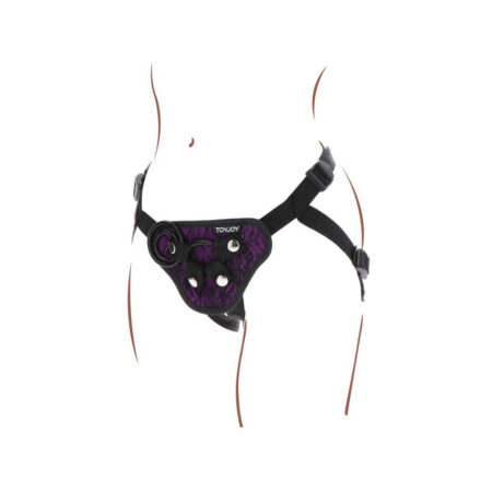 Ζώνη στραπον GET REAL - STRAP-ON LACE HARNESS PURPLE