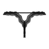Στρινγκ με ανοιχτό καβάλο Christine - Lace Open Crotch Thong Lila - Black