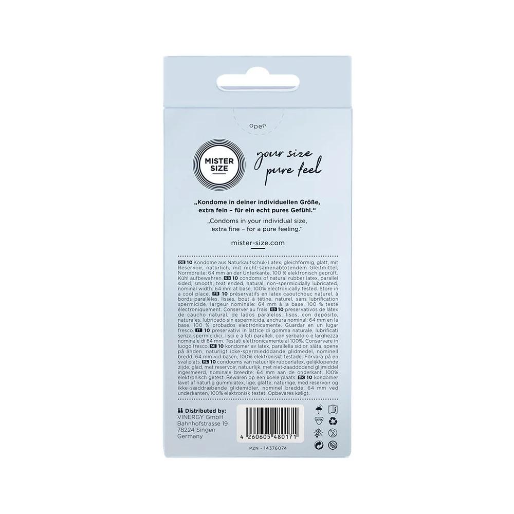 Προφυλακτικά MISTER SIZE - CONDOMS SIZE XXL 64 MM (10 UNITS)