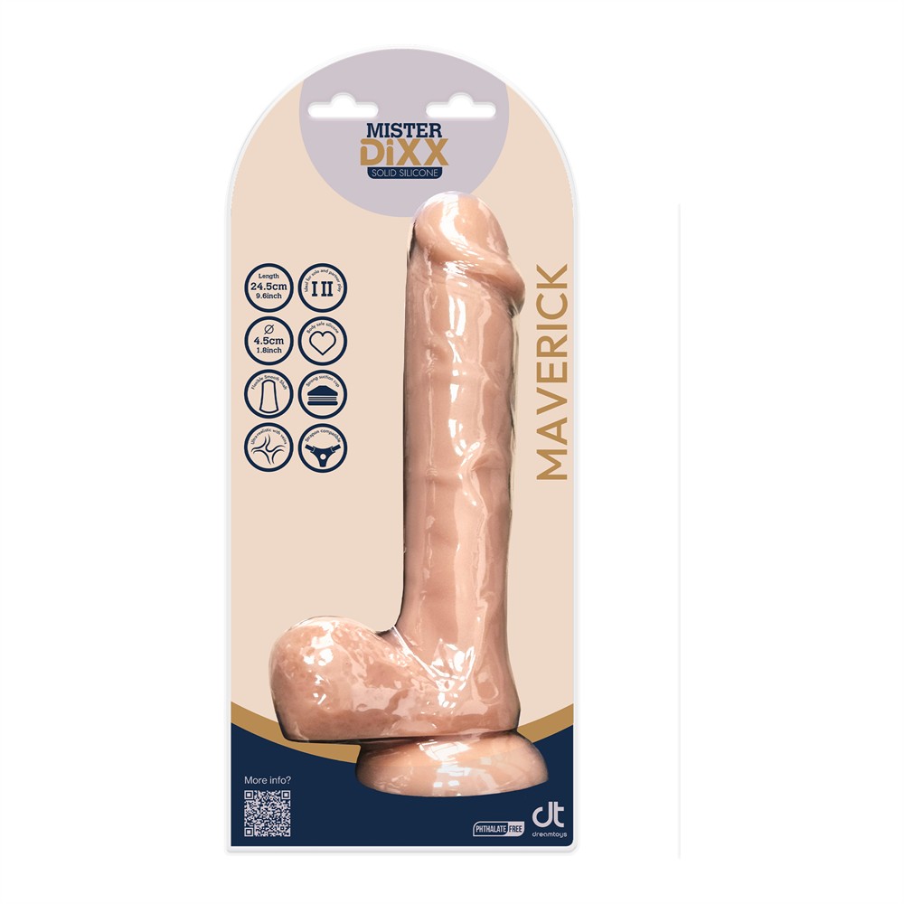 Ρεαλιστικό ομοίωμα πέους Maverick 9,6 Inch Silicone Dildo DREAMTOYS MR DIXX