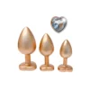 Σετ με 3 πρωκτικές σφήνες Pearl Gold Plug Set GLEAMING LOVE DREAMTOYS