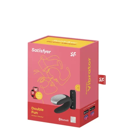 Δονητής για ζευγάρια Double Fun Connect App Black SATISFYER