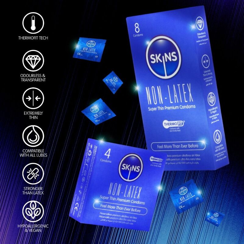 Προφυλακτικά χωρίς λάτεξ SKINS - LATEX-FREE CONDOMS PACK OF 4