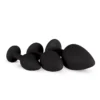 Σετ με 3 πρωκτικές σφήνες Silicone Buttplug Set with Diamond - Black - Easytoys Anal Collection