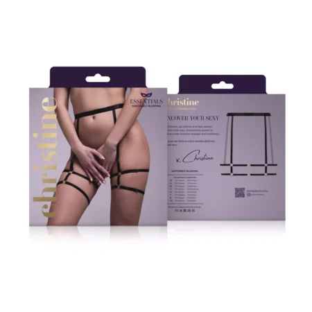 Ζαρτιέρες Christine - Strappy Garterbelt Blushing - Black