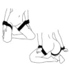 Σετ δεσίματος μηρών και καρπών Bedroom Fantasies - Thigh and Wrist Bondage - Black