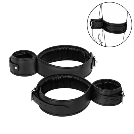 Σετ δεσίματος μηρών και καρπών Bedroom Fantasies - Thigh and Wrist Bondage - Black